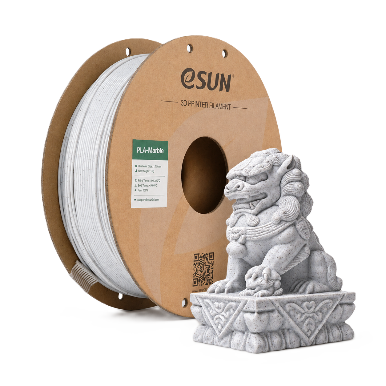 فیلامنت PLA ماربِل/طرح سنگ (PLA Marble) پرینتر سه‌بُعدی eSUN (ای‌سان)